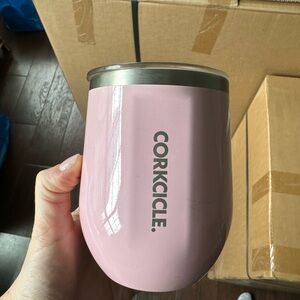Corkcicle Pink Stainless Steel Stemless Wine Tumbler
